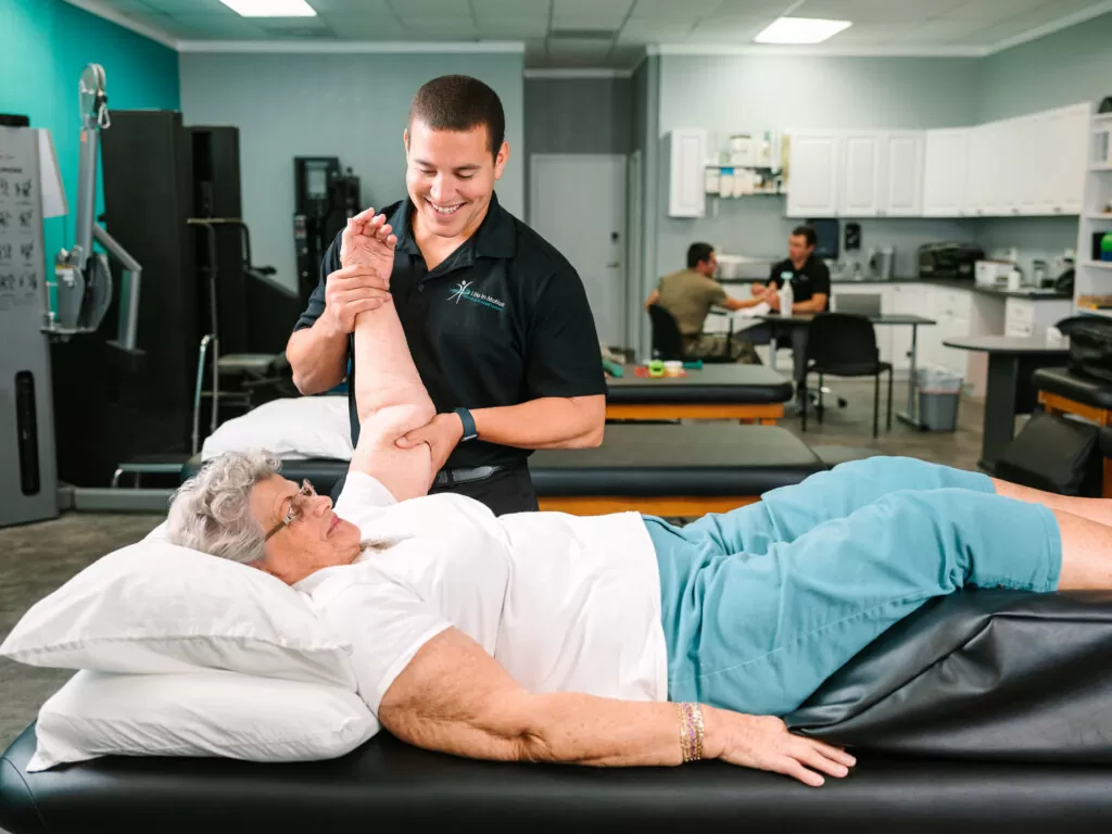 Physical Therapist Working on Patient for Shoulder and Arm Pain Pinellas Park, FL